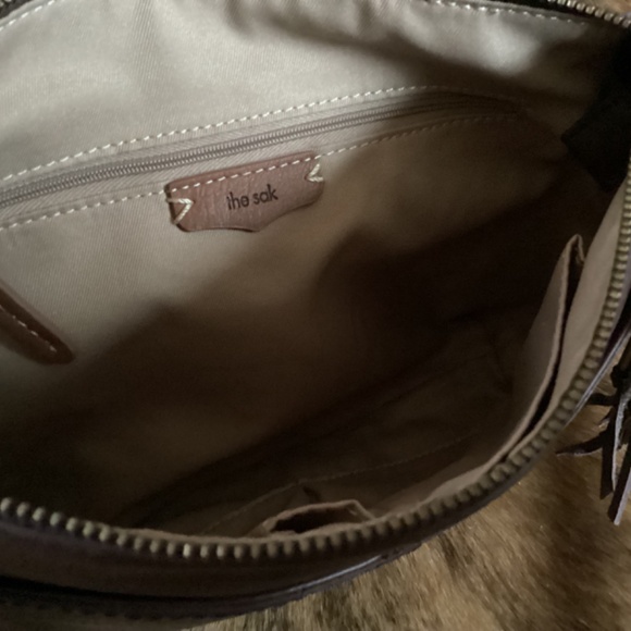 The Sak Soft Leather Feather Adjustable Crossbody Handbag - Picture 7 of 9